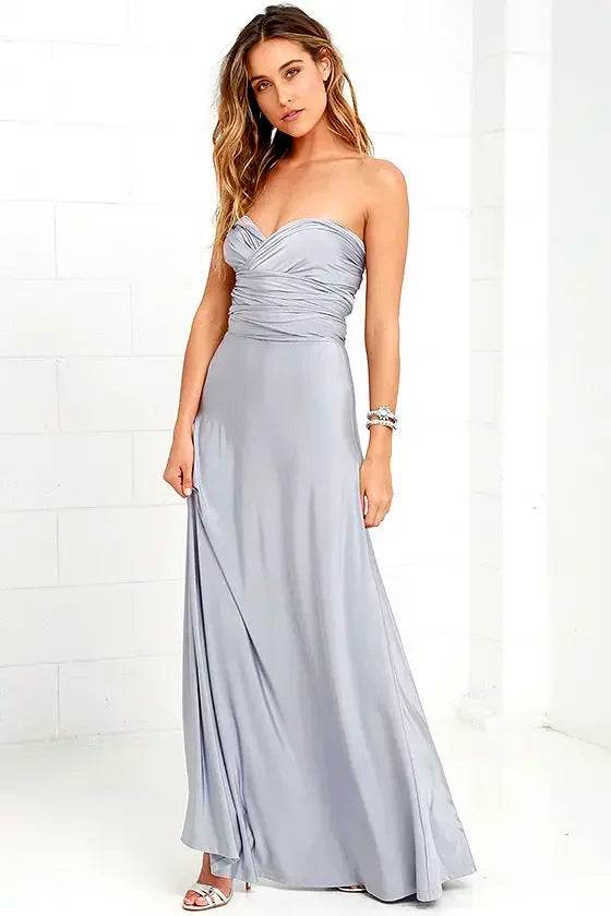 Bohemian V-Neck Maxi Dress - Sexy Sleeveless Summer Gown for Women - Buy Center US