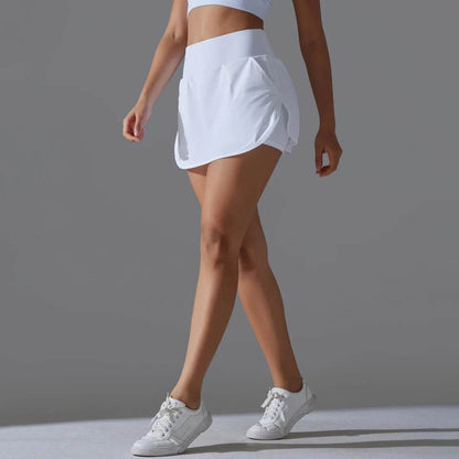LUOBOLAN Women's 2 in 1 Tennis Skirt - High Waist, Quick Dry Fitness - Buy Center US