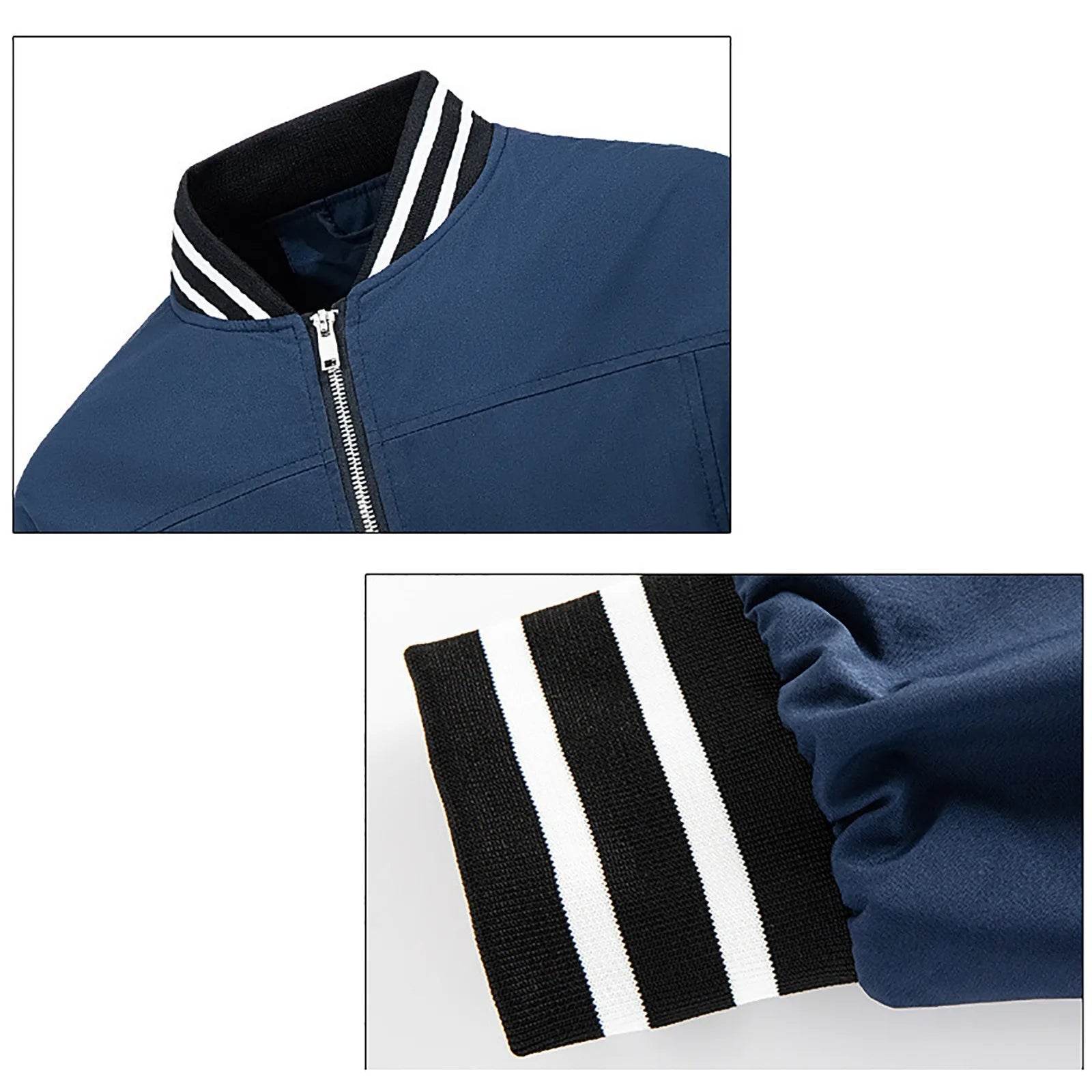 ZOMAXIUJEE Men's Waterproof Windproof Zipper Baseball Jacket - Casual Style - Buy Center US