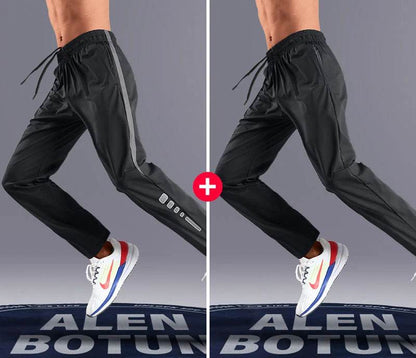 Men's Lightweight Athletic Sweatpants - Quick-Dry, Breathable Nylon Trousers - Buy Center US