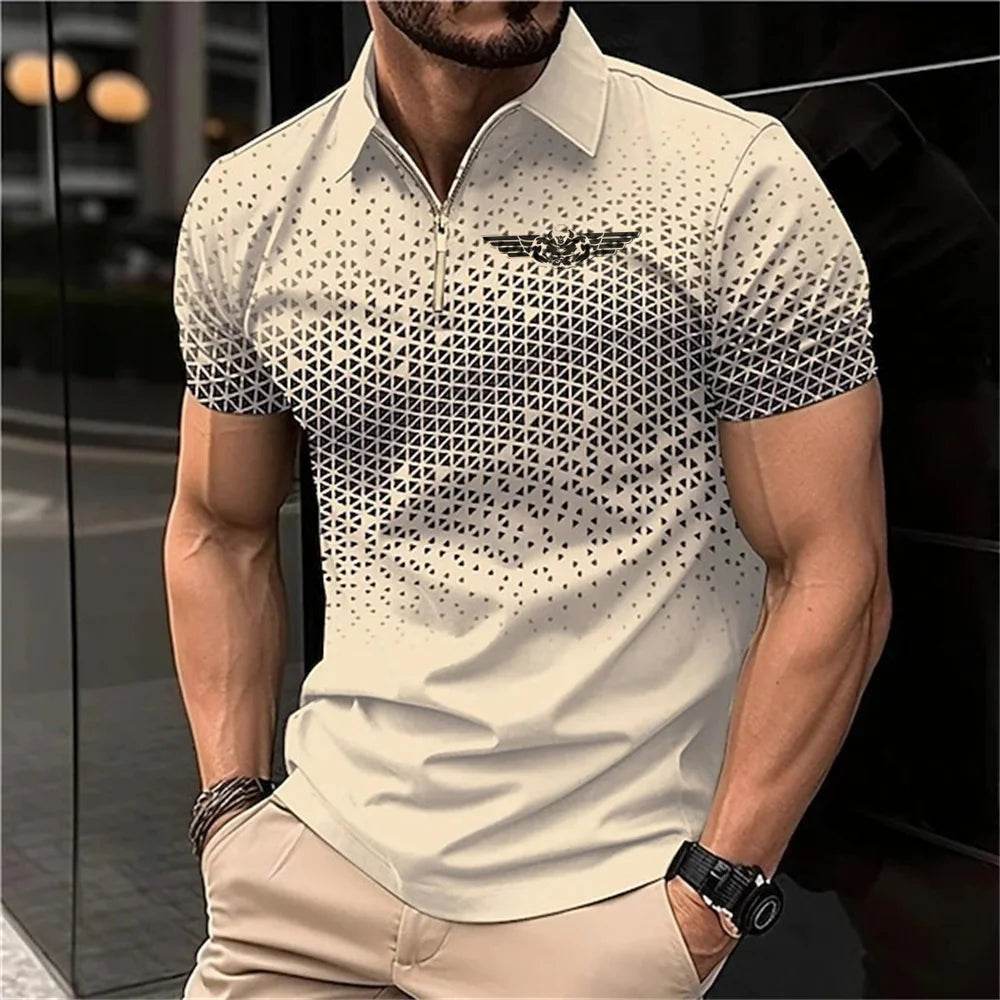 Men's Summer Casual Polo Shirt - Breathable Short-Sleeve Sport Top - Buy Center US