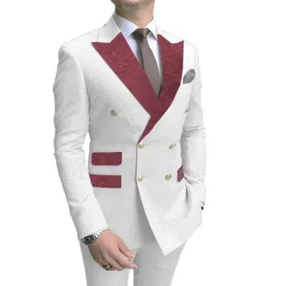 Elegant Light Blue Smoking Jacket & Pants Set for Men - Gold Buttons Tuxedo - Buy Center US