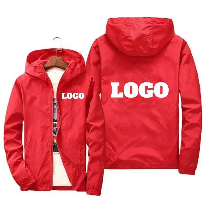 Custom Brand Waterproof Men’s Jacket - Casual Windbreaker in Big Sizes - Buy Center US
