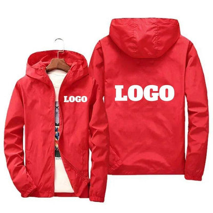 Custom Brand Waterproof Men’s Jacket - Casual Windbreaker in Big Sizes - Buy Center US