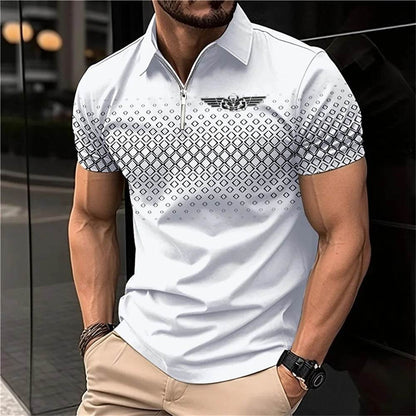 Men's Summer Casual Polo Shirt - Breathable Short-Sleeve Sport Top - Buy Center US