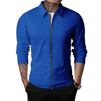 2024 Men's Casual Zipper Jacket - Spring & Autumn Long Sleeve Coat - Buy Center US
