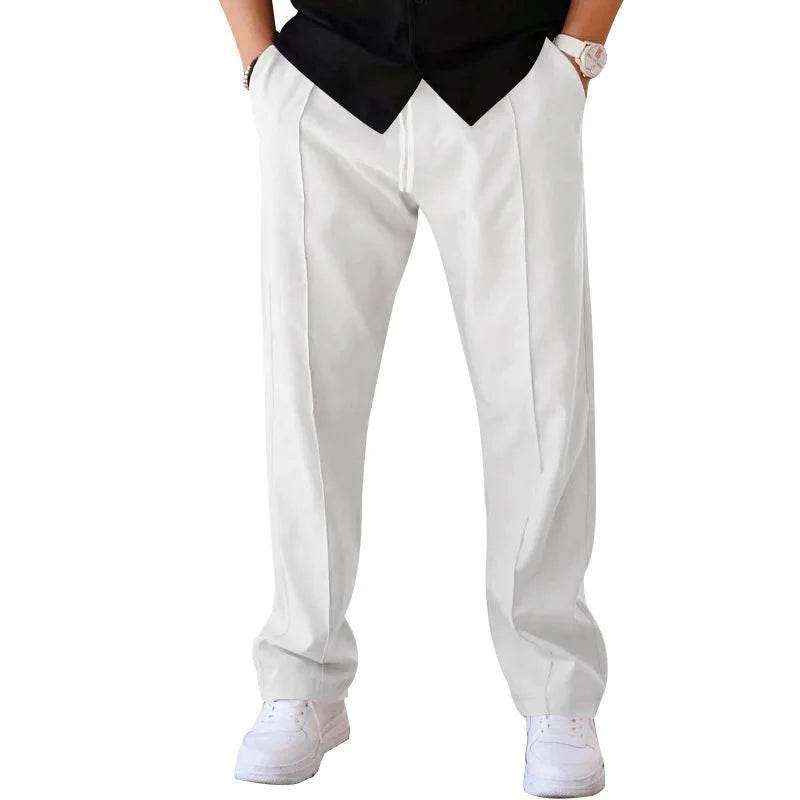 2024 Men's Casual Thin Pants - Spring/Summer Loose Straight Leg Style - Buy Center US