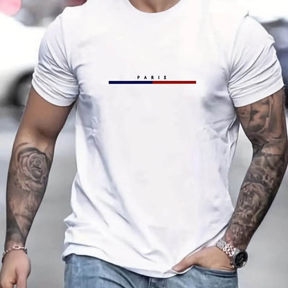 Paris Graphic T-Shirts for Men - Breathable Short Sleeve Casual Tees - Buy Center US
