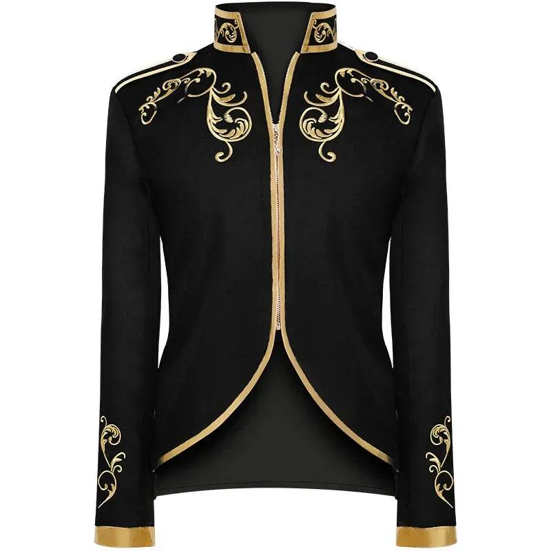 Qj Cinga British Style Embroidered Flower Suit - Wedding Party Blazer - Buy Center US