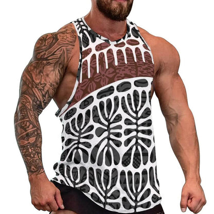 Samoan Men's Beach Vest - Polynesian Design for Summer Travel - Buy Center US