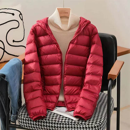 2024 Women's Hooded Puffer Jacket - Ultra Lightweight & Packable - Buy Center US