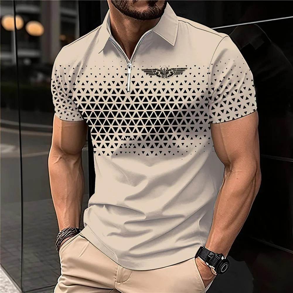Men's Summer Casual Polo Shirt - Breathable Short-Sleeve Sport Top - Buy Center US