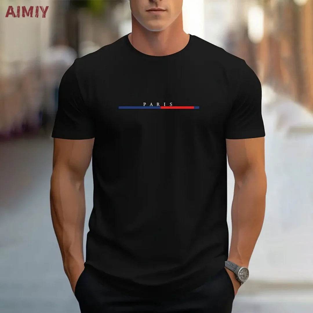Men's Slim Fit T-Shirt - Breathable Round Neck Casual Tee for Summer - Buy Center US