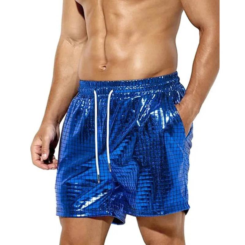 Qj Cinga Men's Stretch Beach Shorts - Comfortable Plaid Design for Summer - Buy Center US