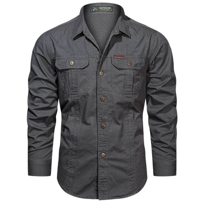 Men's Long Sleeve Casual Cotton Overshirt - Quality Spring Shirts 5XL - Buy Center US