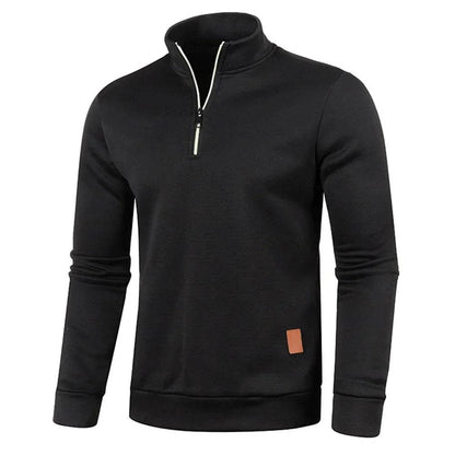 WHWR Men's Fleece Stand Collar Jacket - Slim Casual Half Zipper Pullover - Buy Center US
