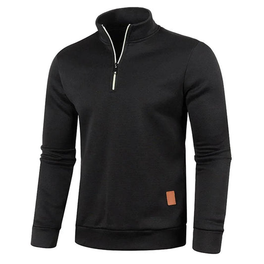 WHWR Men's Fleece Stand Collar Jacket - Slim Casual Half Zipper Pullover - Buy Center US