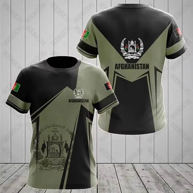 2025 Afghanistan Flag T-shirt - Men's Casual 3D Round Neck Design - Buy Center US