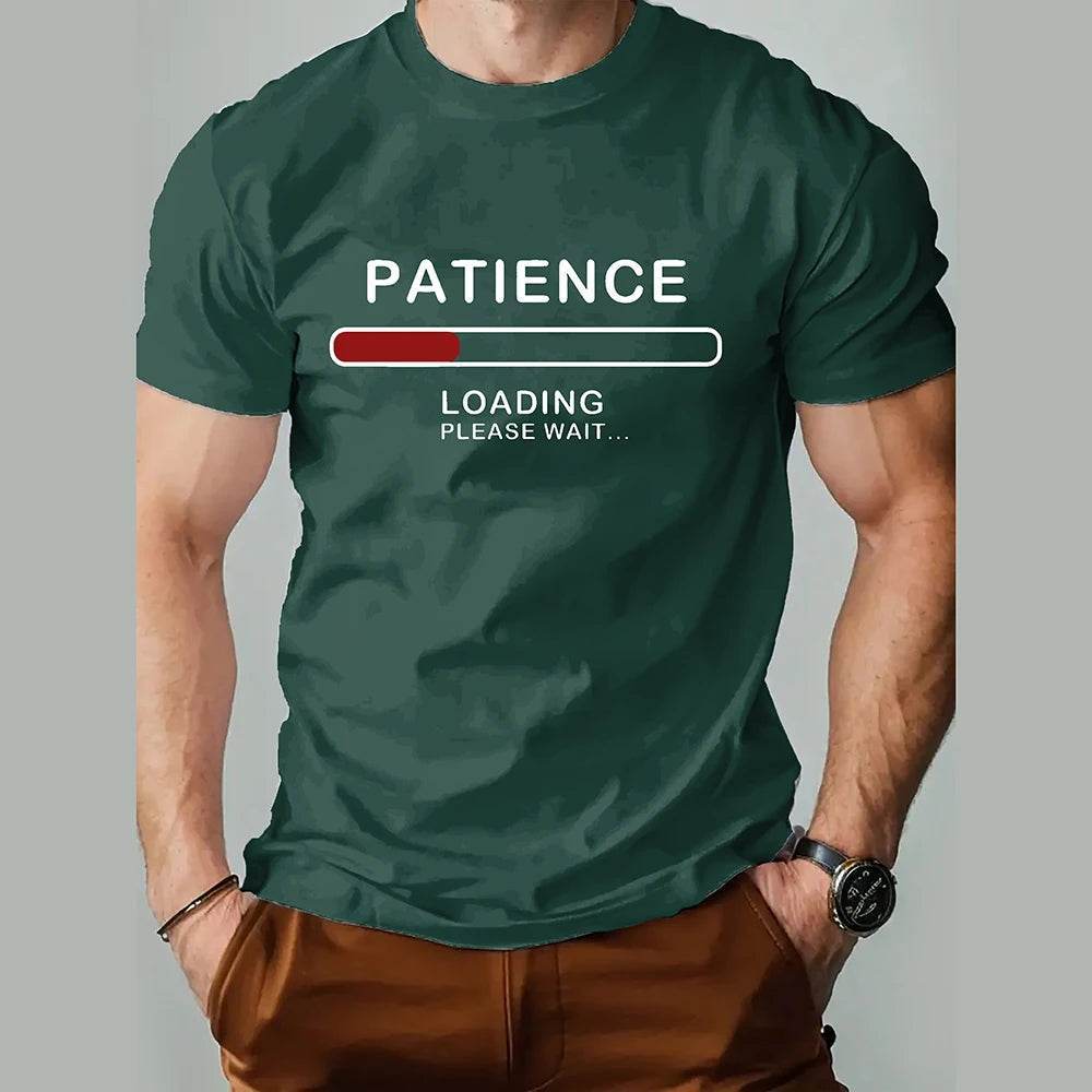 Trendy Summer Casual Men's T-Shirt - Oversized Letter Print, Quick Dry - Buy Center US