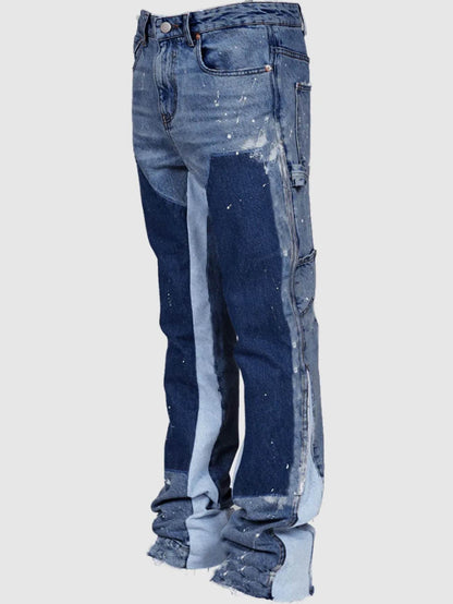 Vintage Ankle Length Washed Jeans for Men - Casual Streetwear Style - Buy Center US