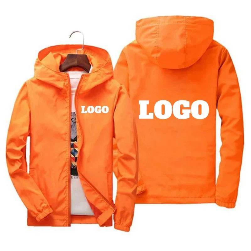 Custom Brand Waterproof Men’s Jacket - Casual Windbreaker in Big Sizes - Buy Center US