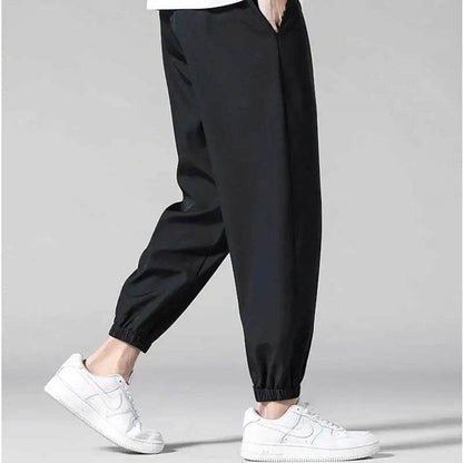 Men's Ice Silk Casual Sweatpants - Quick Drying, Loose Ankle Fit - Buy Center US