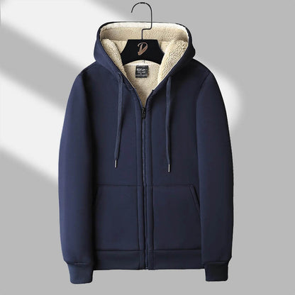 Men’s Padded Hooded Cardigan - Thickened Lamb Wool for Fall & Winter - Buy Center US