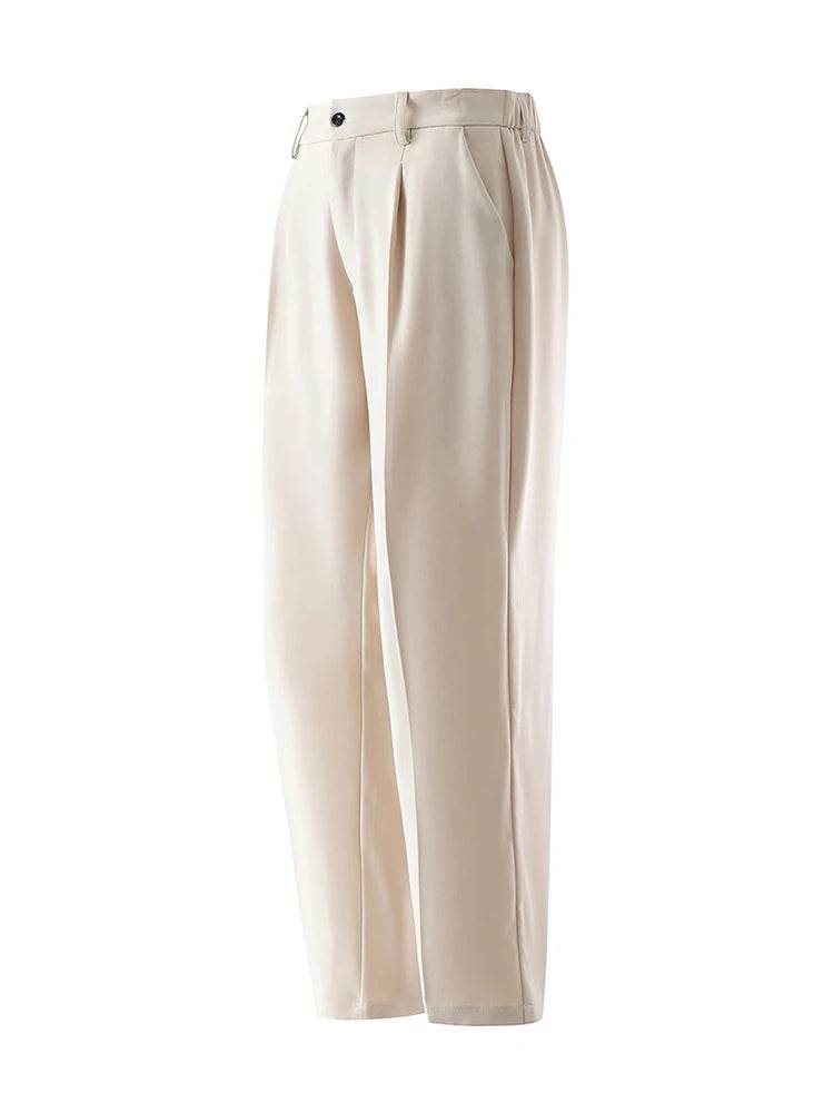 Lightweight Korean Men's Loose Slacks - Elastic Waist for Comfort - Buy Center US