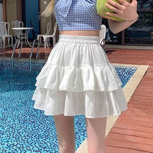 GIDYQ Women's A-Line Pleated Skirt - Summer Ruffle Mini Style - Buy Center US