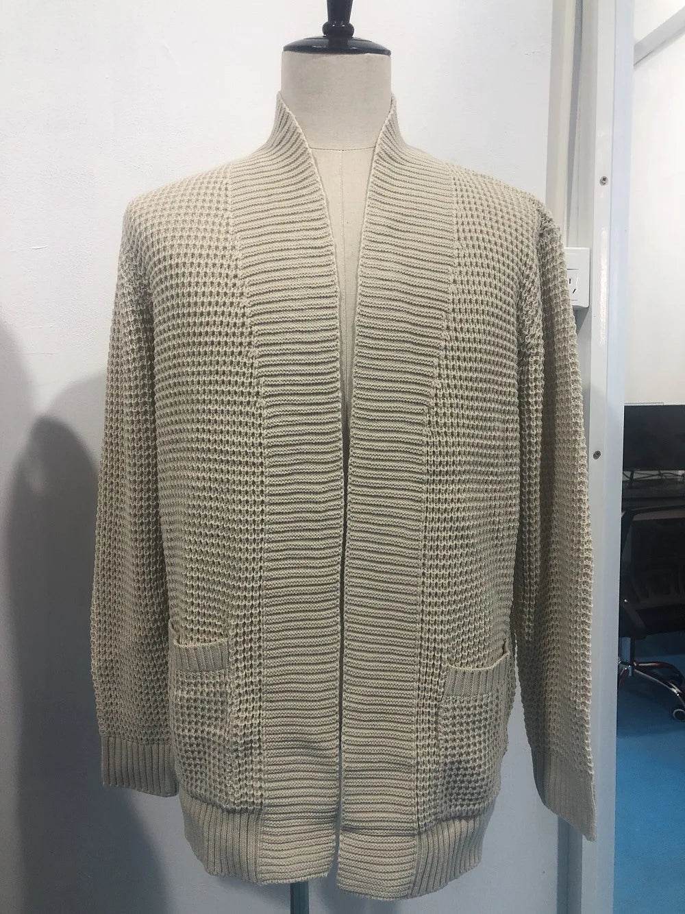 DOIYTTS Men's Casual Long Sleeve Knitted Sweater - Spring Outerwear - Buy Center US