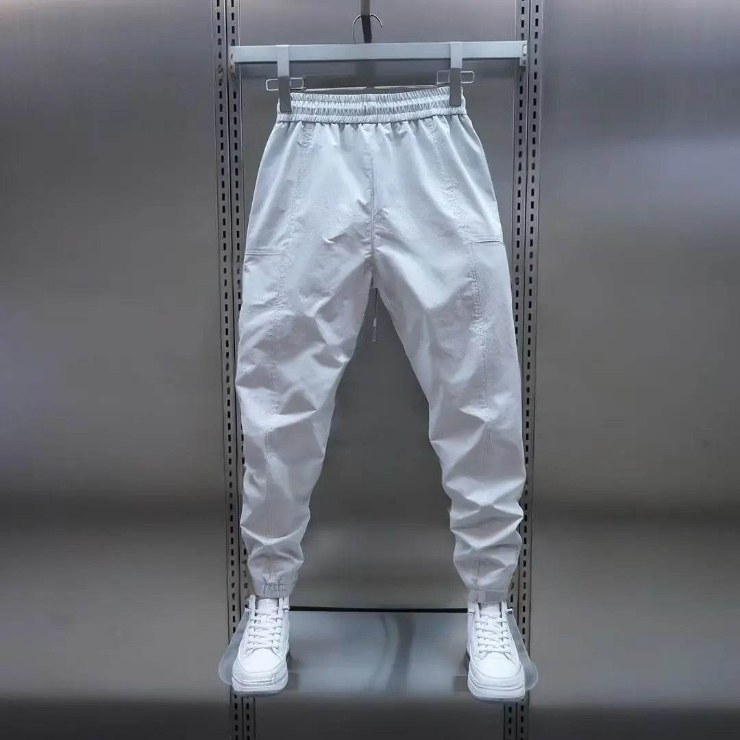 Men's Casual Hiphop Pants - Loose Fit Solid Color with Large Pockets - Buy Center US