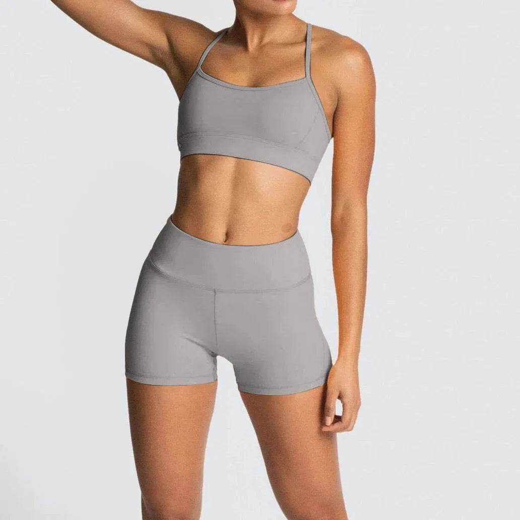 Bobicloud Women's Yoga Running Gym Set - Seamless Bra & Shorts - Buy Center US