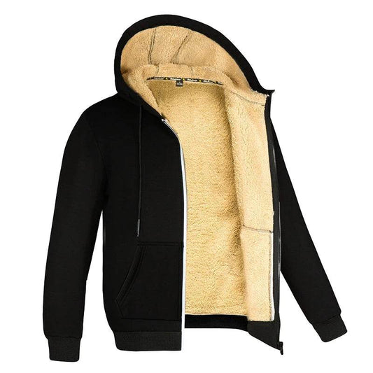 REALXIZI Thicken Lambswool Jacket - Casual Hooded Zipper Coat for Men & Women - Buy Center US