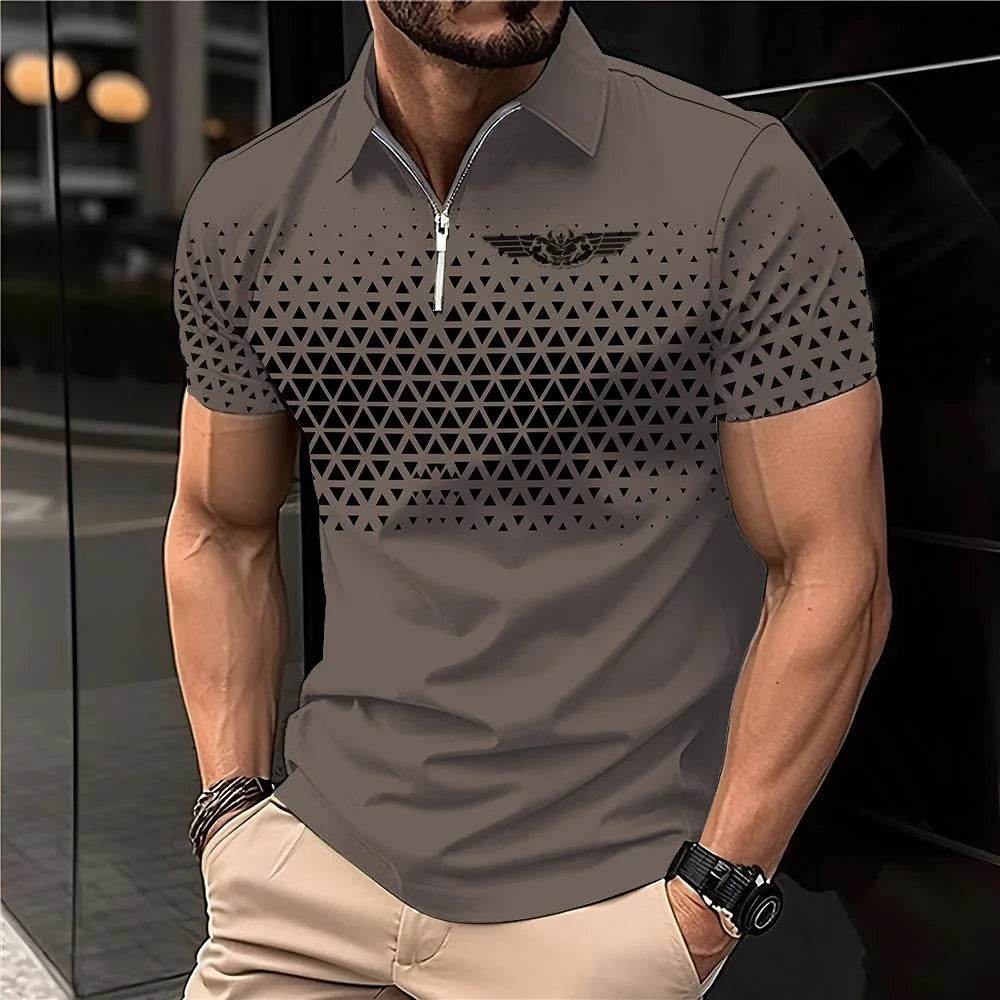 Men's Summer Casual Polo Shirt - Breathable Short-Sleeve Sport Top - Buy Center US