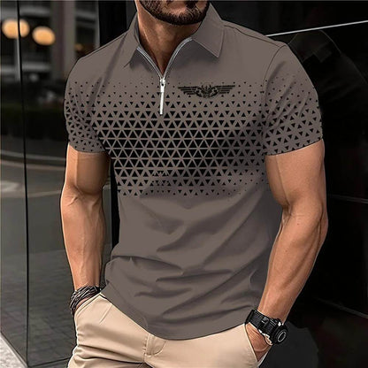 Men's Summer Casual Polo Shirt - Breathable Short-Sleeve Sport Top - Buy Center US
