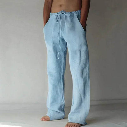 2024 Men's Loose Cotton Linen Wide Leg Pants - Casual Sportswear M-4XL - Buy Center US