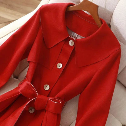 Women's Long Suede Trench Coat 2024 - Fashionable & Chic - Buy Center US