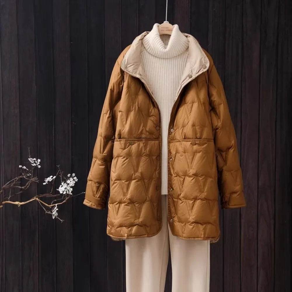 2024 Autumn Winter Women’s Ultralight White Duck Down Jacket - Buy Center US