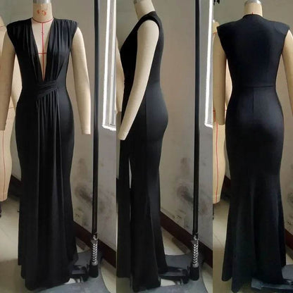Doyerl Elegant Ruched Maxi Dress for Women - Perfect Party Wear - Buy Center US