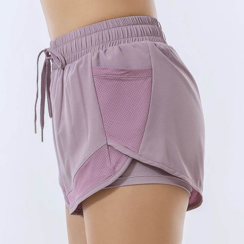 Women's Yoga Shorts - Quick Dry Elastic Fitness Running Wear - Buy Center US