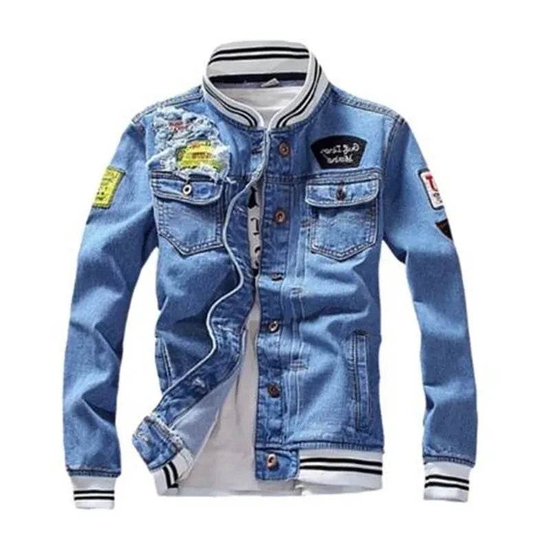 Men’s Slim Fit Denim Jacket - Casual Spring Streetwear with Zipper Closure - Buy Center US