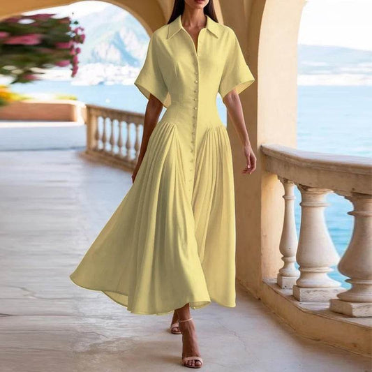 Modigirl Elegant Midi Dress for Women - High Waist A-Line Style - Buy Center US