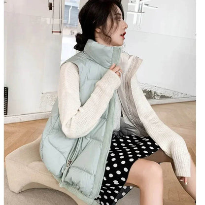 2024 Women's Sleeveless Down Vest - Ultra Light, Waterproof Winter Wear - Buy Center US