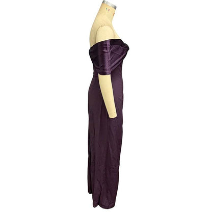 Ellafads Elegant Maxi Dress - Sleeveless Off Shoulder A-Line Style - Buy Center US