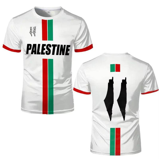 Men's 3D Printed Palestinian Flag T-Shirt - Casual Short Sleeve Tee - Buy Center US