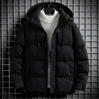 Men's Warm Hooded Parka Jacket - Waterproof, Casual Winter Outerwear - Buy Center US
