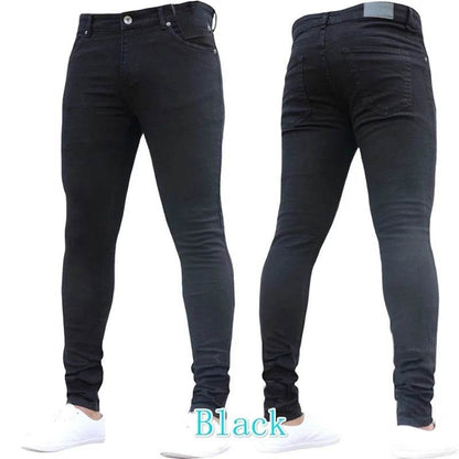 Men's Stretchy Ripped Skinny Jeans - High Quality Slim Fit Denim - Buy Center US