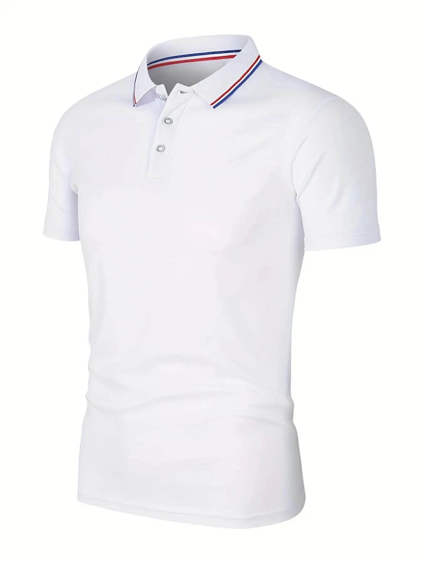 2023 Men's Summer Polo Shirt - Breathable Solid Color Casual Tee - Buy Center US