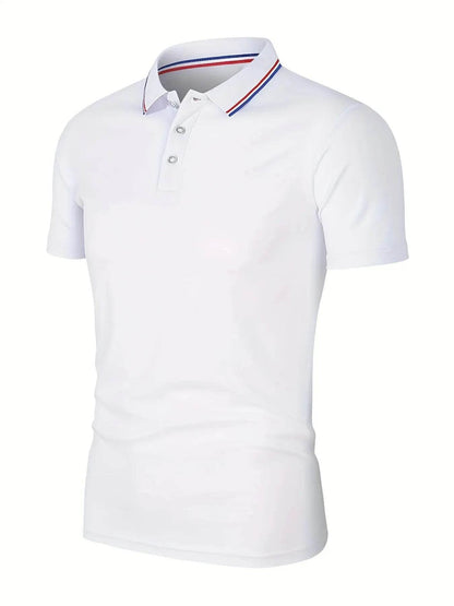 2023 Men's Summer Polo Shirt - Breathable Solid Color Casual Tee - Buy Center US