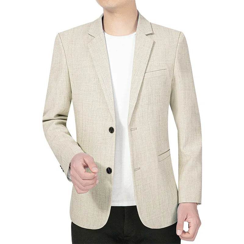 New Summer Men's Slim Blazer Jacket - Casual Business Suit for All Occasions - Buy Center US